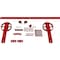 Ekena Millwork Premium Wagon Wheel Strap Barn Door Hardware Set w/ 7' Track for 2 1/4" Doors, Regal Red GB600157HWRR - alternate 1